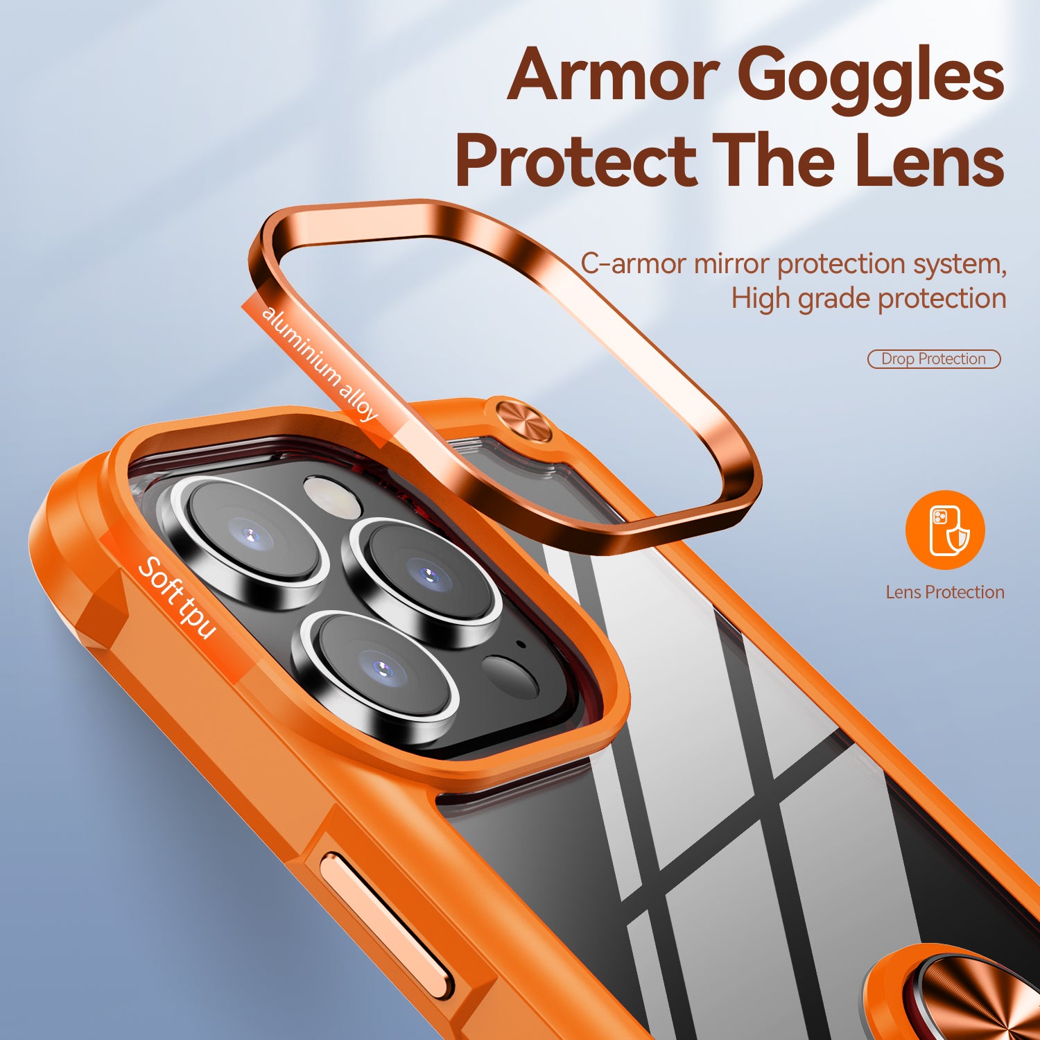 Ring Kickstand Case for iPhone 15 Pro Max Protective Case Alloy Lens Frame PC TPU Phone Cover Ring Kickstand Case for iPhone 15 Pro Max Protective Case Alloy Lens Frame PC TPU Phone Cover